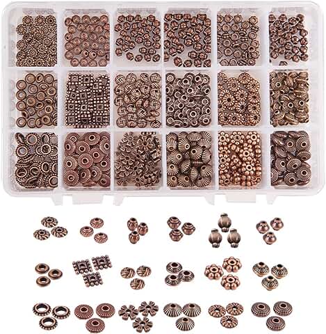 540 Tibetan Spacer Beads in 18 Styles for Jewelry Making