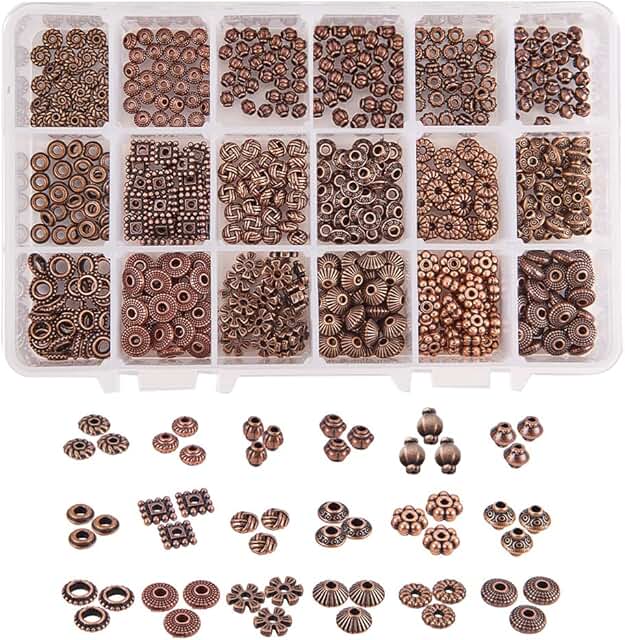 540 Tibetan Spacer Beads in 18 Styles for Jewelry Making