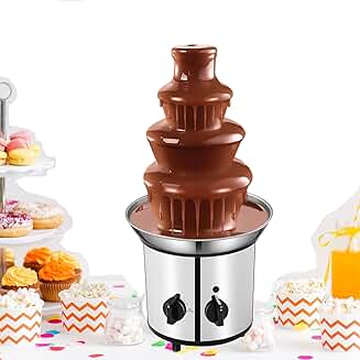 4-Tier Stainless Steel Chocolate Fondue Fountain