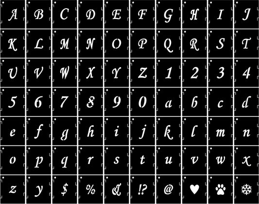 6 Inch Alphabet Letter S Reusable Plastic Set with 70 Templates
