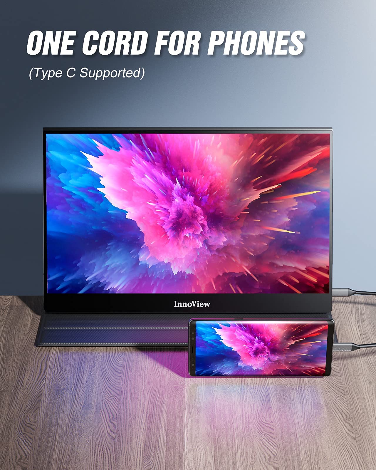 Portable Monitor, 15.8 Inch FHD 1080P USB C HDMI Second External Monitor for Laptop, Desktop, MacBook, Phones, Tablet, PS5/4, Xbox, Switch, Built-in Speaker with Protective Case