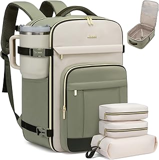 Large 40L Travel Backpack with 3 Packing Cubes