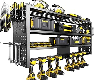 Heavy Duty 4-Layer Wall Mount Tool Organizer