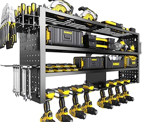 Heavy Duty 4-Layer Wall Mount Tool Organizer