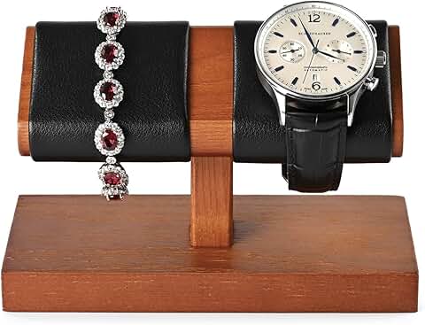 Solid Wood T-Bar Watch and Jewelry Display Stand