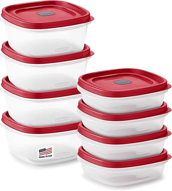 16-Piece BPA-Free Plastic Food Storage Set with Vented Lids