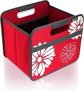 Small Collapsible Fabric Storage Bin with Handles