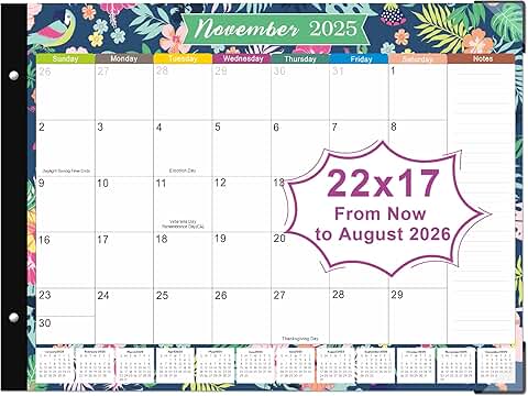 Large 2026 Desk Calendar for Planning and Organizing