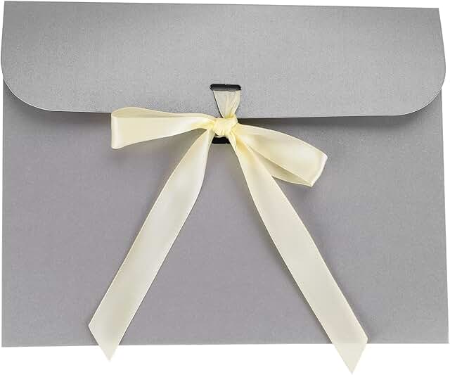 Set of 10 Paper Gift Card Envelopes with Ribbons