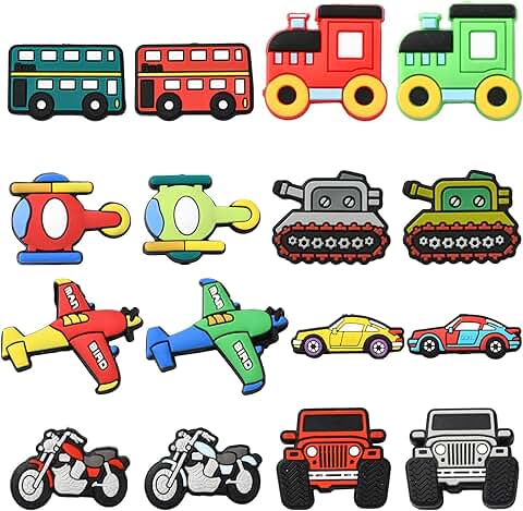 16-Style Vehicle Silicone Beads for Crafts and Jewelry