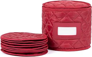 Red padded dish storage with ID window and stain resistance