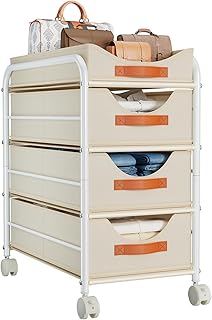 4-Tier Fabric Closet Storage Drawer Bins with Wheels