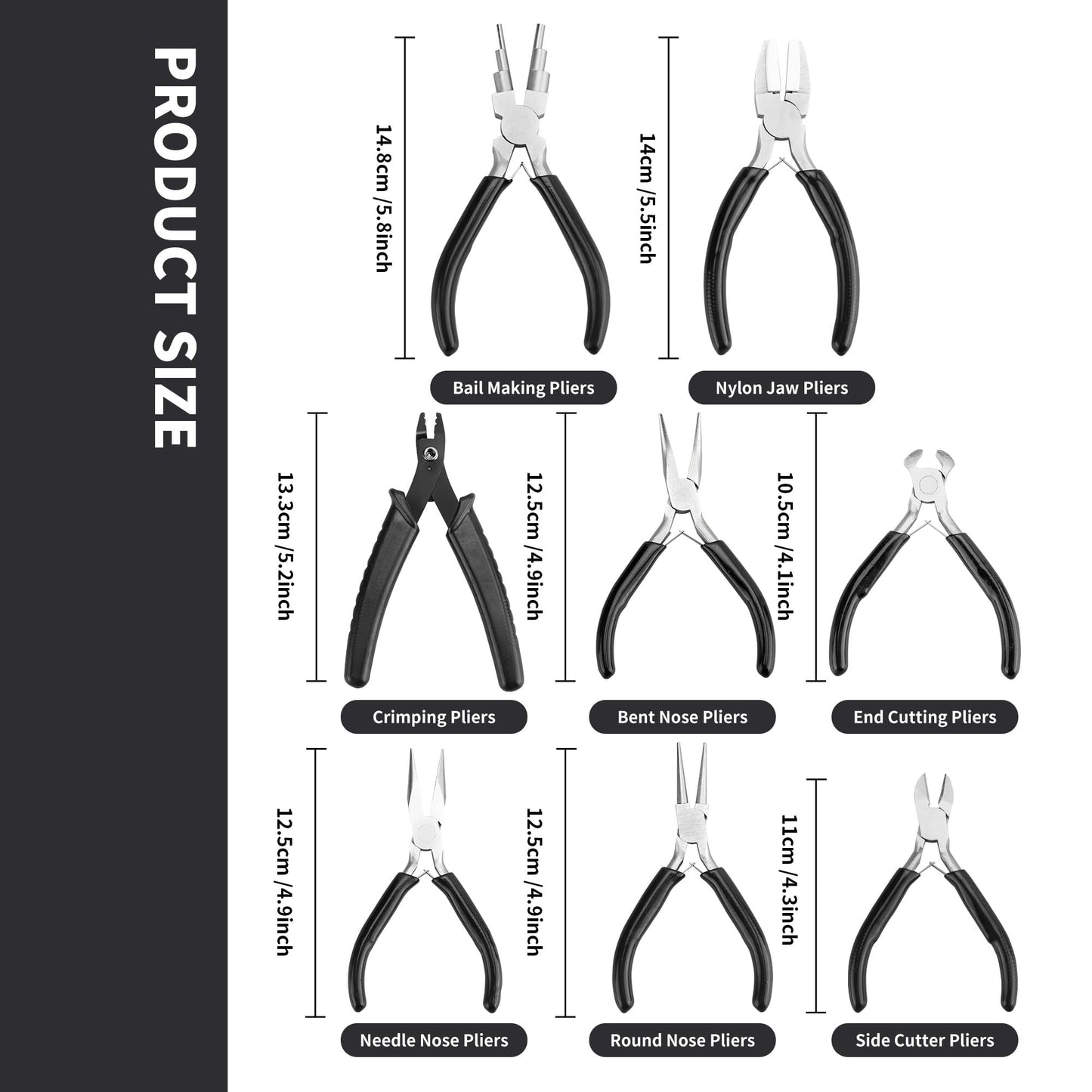 8-Piece Jewelry Making Tools Set for DIY Crafting
