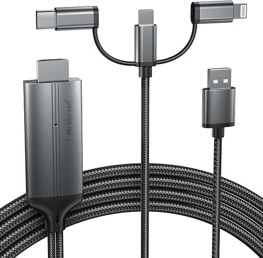 3-in-1 Phone HDMI and Lighting Cable Adapter