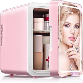 Small 6L Makeup and Skincare Mini Fridge with Mirror