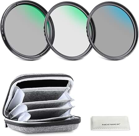 58mm UV, CPL, and ND Lens Filter Kit with Case