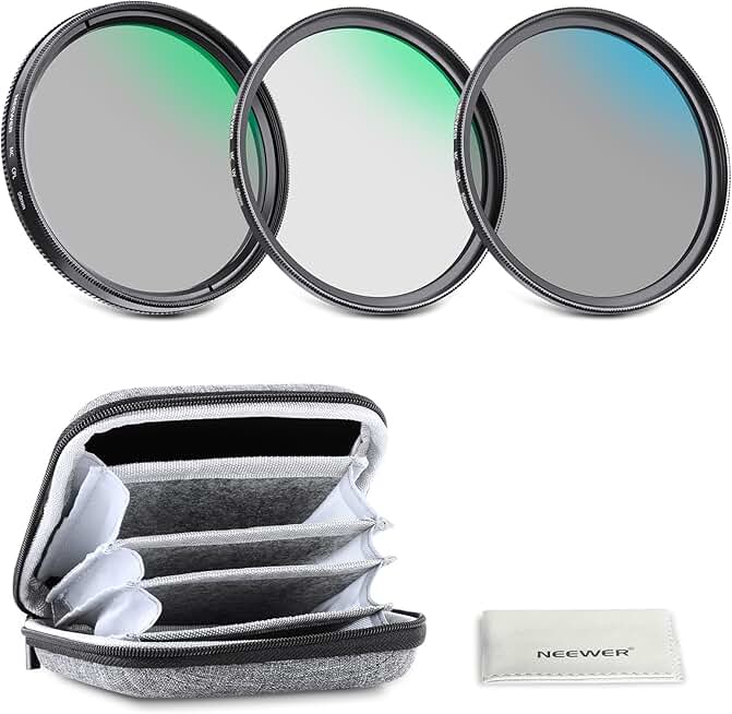 58mm UV, CPL, and ND Lens Filter Kit with Case