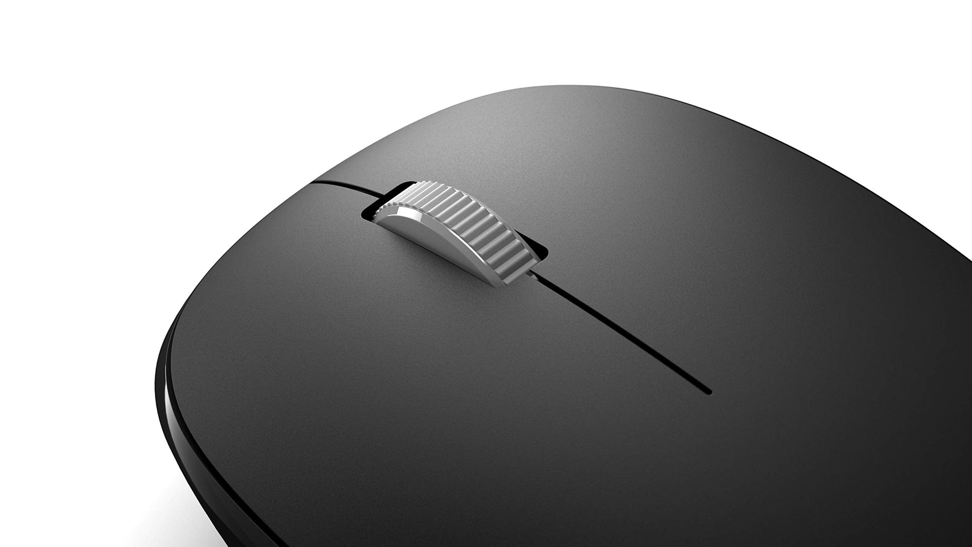 Bluetooth Mouse - Black. Comfortable design, Right/Left Hand Use, 4-Way Scroll Wheel, Wireless Bluetooth Mouse for PC/Laptop/Desktop, works with for Mac/Windows Computers