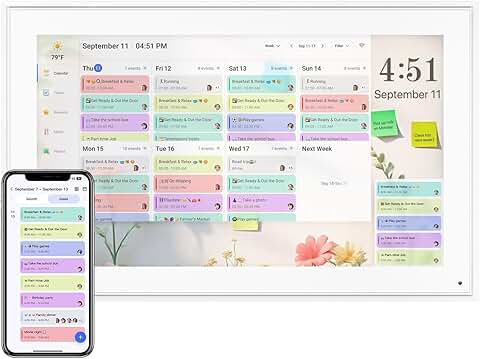15.6 Inch Digital Wall Calendar with Touchscreen