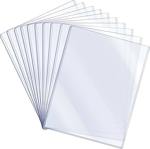 10 Pack Clear Rigid Plastic Page Protectors