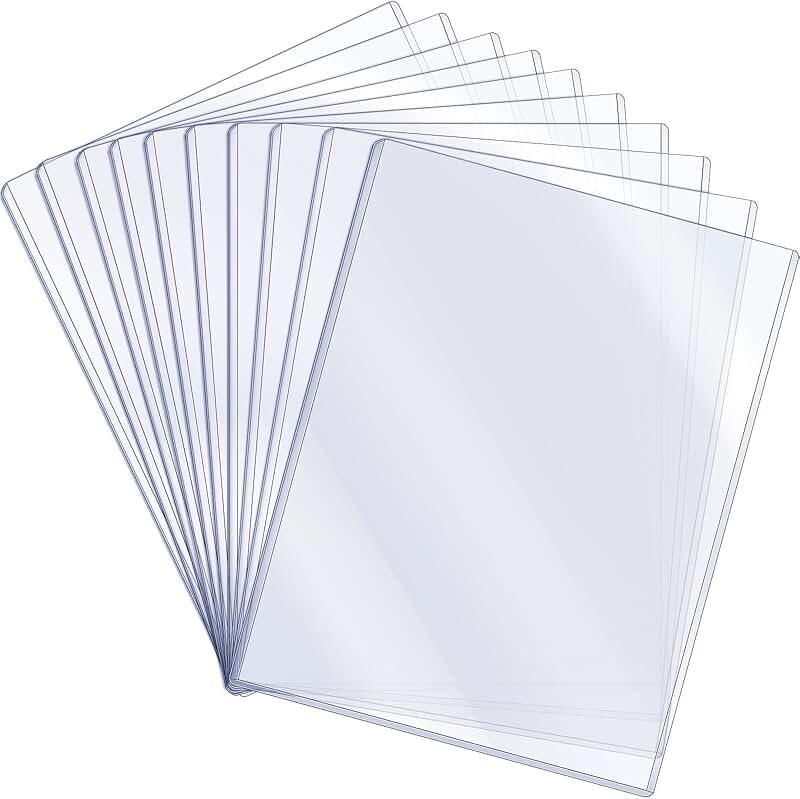 10 Pack Clear Rigid Plastic Page Protectors