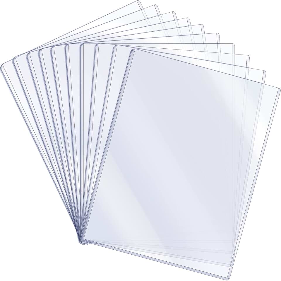 10 Pack Clear Rigid Plastic Page Protectors