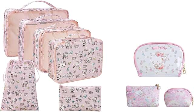 Waterproof Clear Cosmetic Bag with Brush Holder, 3-Pack