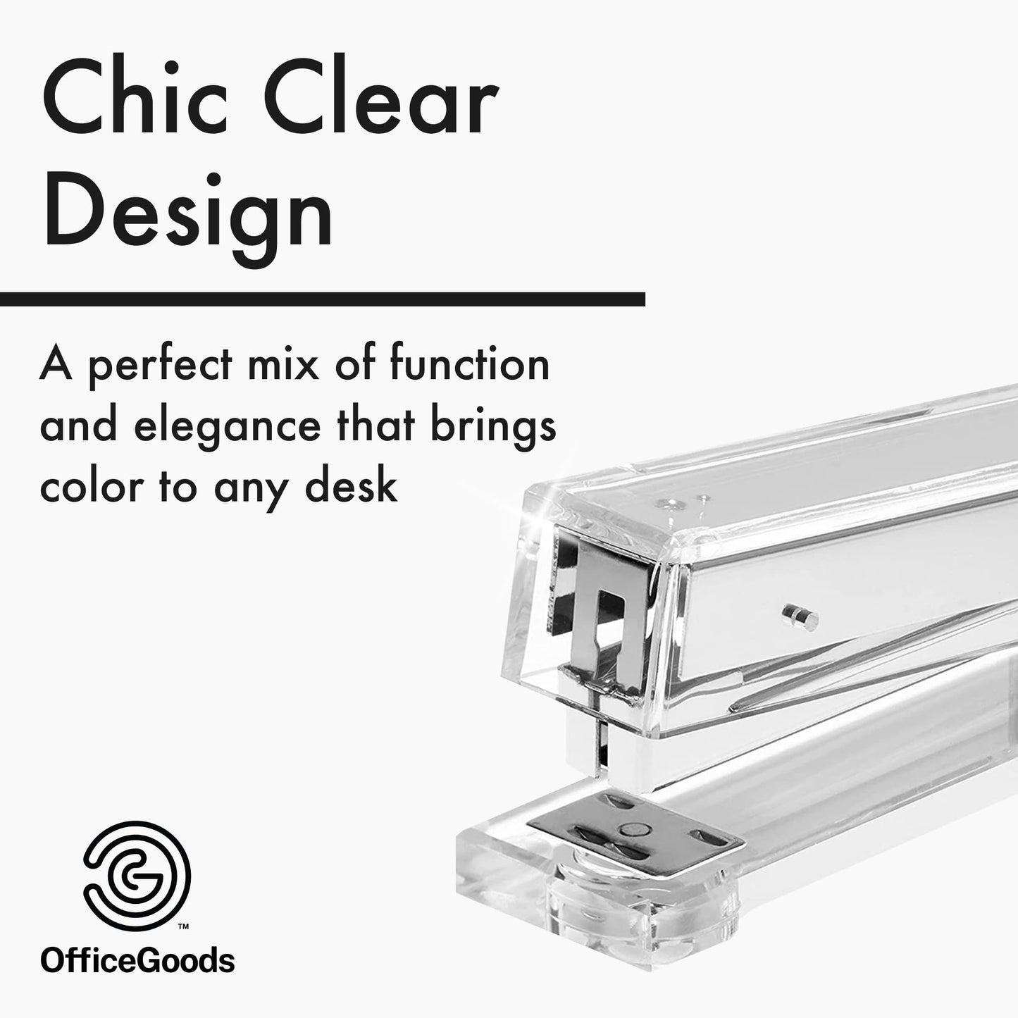 Acrylic Silver Desk Stapler for Office Use