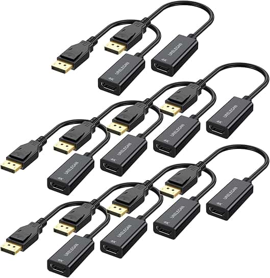 10-Pack DisplayPort to HDMI Adapter for 4K UHD Video