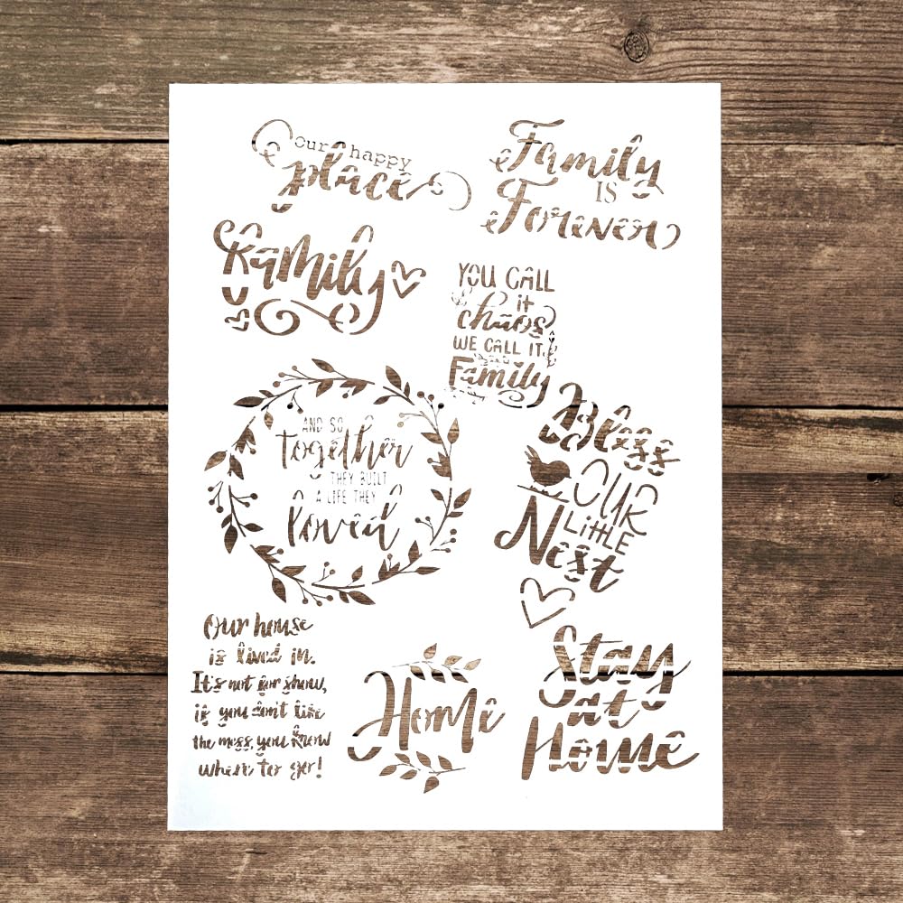 DIY Family Decorative Painting Template A4 Plastic Sheet