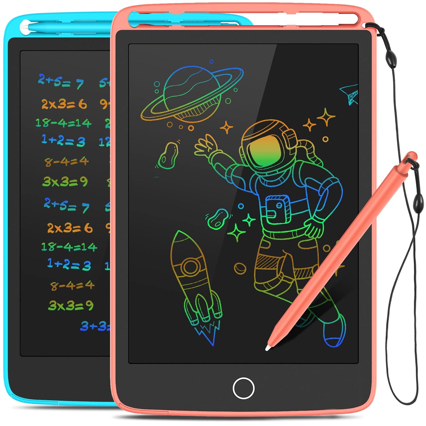 2 Pack LCD Writing Tablet, Colorful Screen Doodle Board 8.5 Inch Drawing Tablet for Kids, Learning Toys Birthday Gifts Travel Activity Games for 3 4 5 6 Year Old Boys and Girls Toddlers