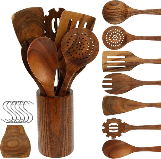 6-Piece Acacia Wood Kitchen Utensil Set