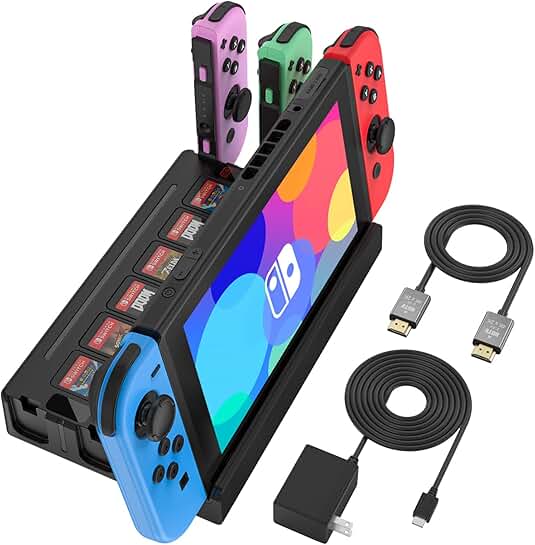 TV Docking Station with Joycon Charging and Storage