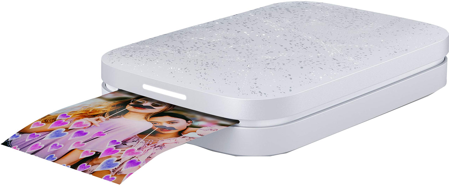 Sprocket Portable 2x3" Instant Photo Printer (Luna Pearl) Print Pictures on Zink Sticky-Backed Paper from your iOS & Android Device.