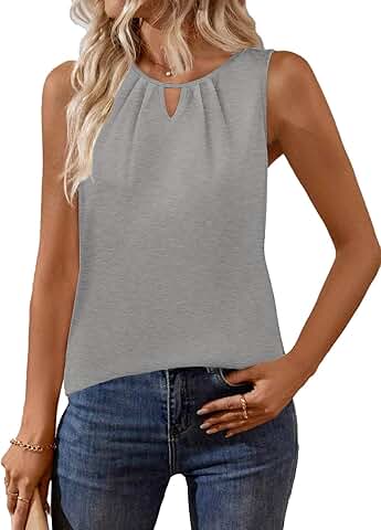 Women's Loose Fit Sleeveless Tank Top for Summer