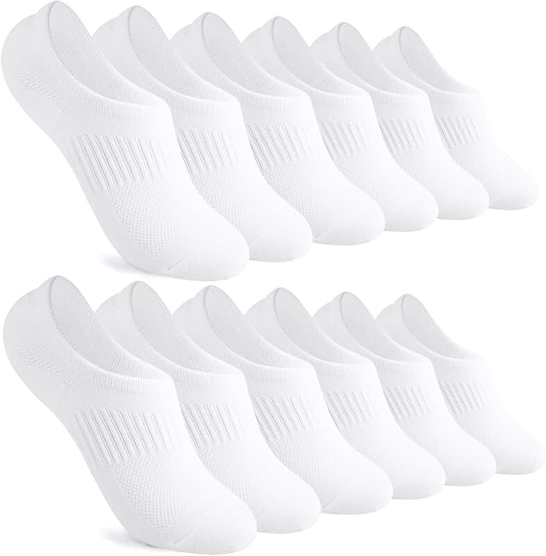 Women's Low Cut Cotton No Show Socks, 6 Pairs