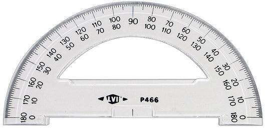 6-inch Clear Plastic Semicircular Protractor