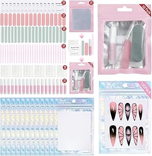 Press-On Nail Kit with 100 Nails and Storage Bag