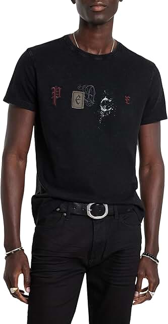 Men's Peace Embellished T-Shirt