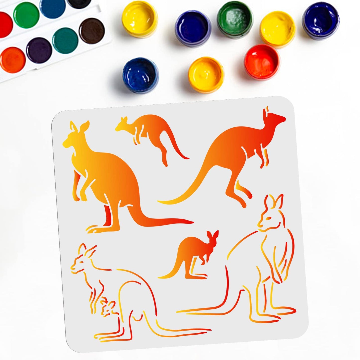Kangaroo Wildlife Art Set 7 Pieces 11.8"
