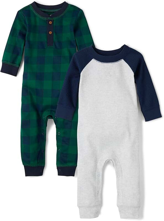 Baby Boys' Romper Set, 2-Pack