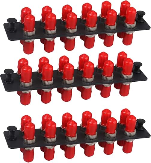 12-Fiber ST to ST Single Mode Fiber Patch Panel with 12 Adapters