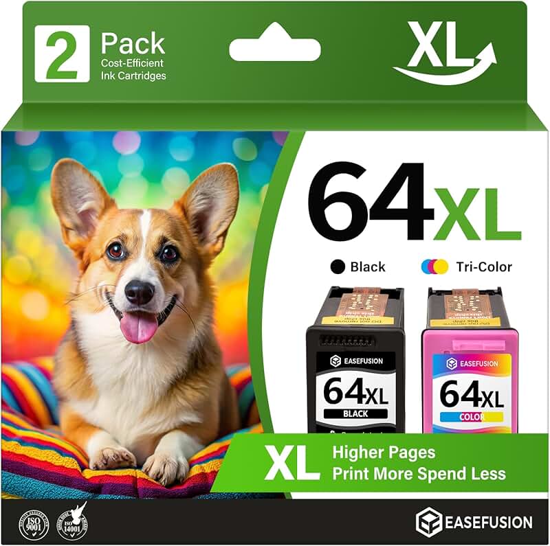Remanufactured Black and Color Ink Cartridge for HP Printers