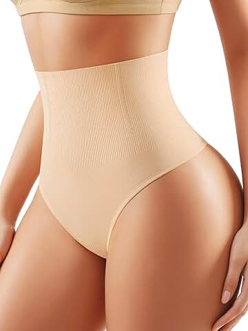 Seamless High Waist Tummy Control Thong for Women