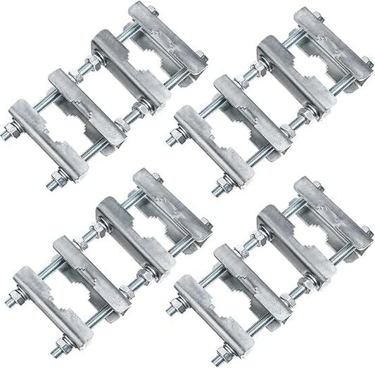 4 Set Mast Clamp Kit for 1"-2.5" Poles, Heavy Duty Mounting Hardware