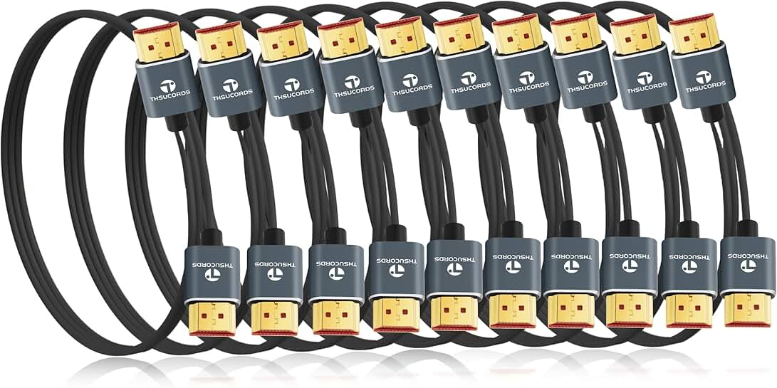 8K 4K HDMI Cables 3.3FT, 10 Pack, High Speed, Slim