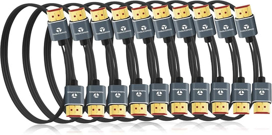 8K 4K HDMI Cables 3.3FT, 10 Pack, High Speed, Slim