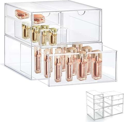 4 and 9 Drawer Acrylic Storage Units