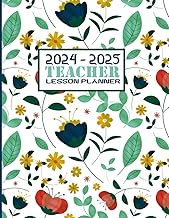 Teacher Lesson Planner 2024-2025 with Floral Cover