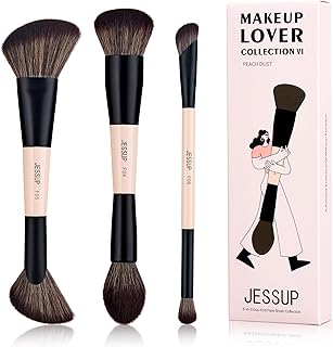 3-Piece Double-Ended Face Makeup Brush Set